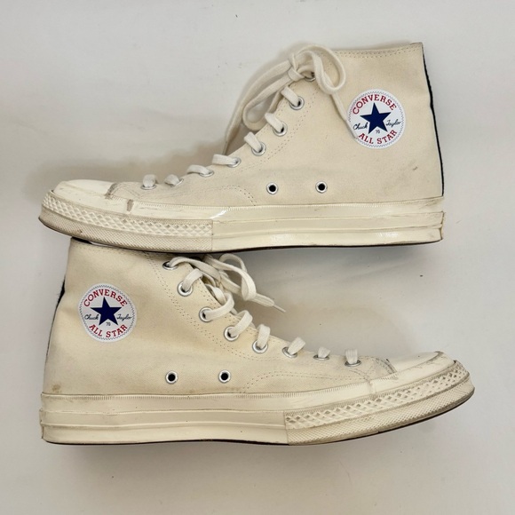 Converse x Comme des Garçons PLAY Chuck 70 High-Top Sneakers, Men’s Size 12 - Picture 7 of 13
